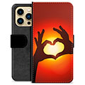 iPhone 13 Pro Max Custodia Portafoglio - Siluetta del Cuore