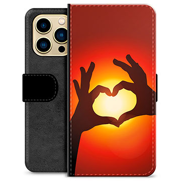 iPhone 13 Pro Max Custodia Portafoglio - Siluetta del Cuore