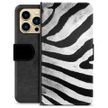 Custodia a Portafoglio Premium per iPhone 13 Pro Max - Zebra