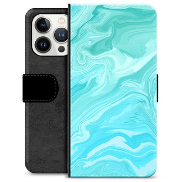 Custodia A Portafoglio Con Cavalletto Per IPhone 13 Pro Max – Pelle PU Blu Con Slot Carte E Chiusura Magnetica