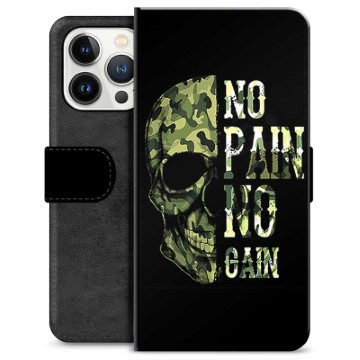 Custodia a portafoglio Premium per iPhone 13 Pro - Nessun dolore, nessun guadagno