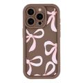 Custodia elegante in TPU antiurto per iPhone 13 Pro con bordi rialzati - Marrone / Grande fiocco