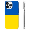 Custodia in TPU per iPhone 13 Pro con bandiera ucraina - gialla e azzurra