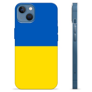 Custodia in TPU per iPhone 13 con bandiera ucraina - gialla e azzurra