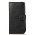 Custodia a portafoglio 2 in 1 in stile vintage per iPhone 13 con coperchio rimovibile - Nera