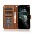 Custodia a portafoglio 2 in 1 in stile vintage per iPhone 13 con coperchio rimovibile