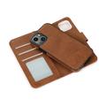 Custodia a portafoglio 2 in 1 in stile vintage per iPhone 13 con coperchio rimovibile