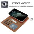 Custodia a portafoglio 2 in 1 in stile vintage per iPhone 13 con coperchio rimovibile