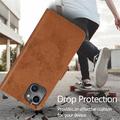 Custodia a portafoglio 2 in 1 in stile vintage per iPhone 13 con coperchio rimovibile