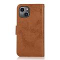 Custodia a portafoglio 2 in 1 in stile vintage per iPhone 13 con coperchio rimovibile