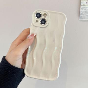 Custodia 3D Linear Wavy per iPhone 14 - Bianco