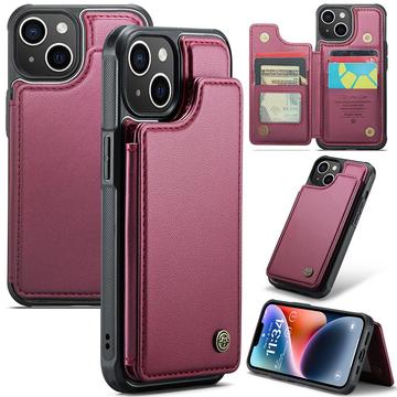 Custodia per iPhone 14 Plus Caseme C22 Portafoglio RFID - Rossa