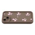 Custodia elegante in TPU antiurto per iPhone 14 Plus con bordi rialzati - Marrone / Arco