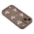 Custodia elegante in TPU antiurto per iPhone 14 Plus con bordi rialzati - Marrone / Arco