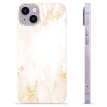 iPhone 14 Plus Custodia TPU - Marmo Perla Dorata