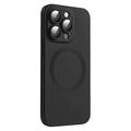 Custodia in silicone liquido per iPhone 14 Pro con protezione dell'obiettivo della fotocamera - Compatibile con Magsafe