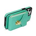 Custodia iPhone 14 Pro Max Tutto in uno con portafoglio e cinturino - Menta