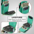 Custodia iPhone 14 Pro Max Tutto in uno con portafoglio e cinturino - Menta