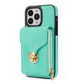 Custodia iPhone 14 Pro Max Tutto in uno con portafoglio e cinturino - Menta
