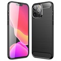 Cover in TPU Effetto Spazzolato per Honor 9X, 9X Pro - Fibra di Carbonio - Nera