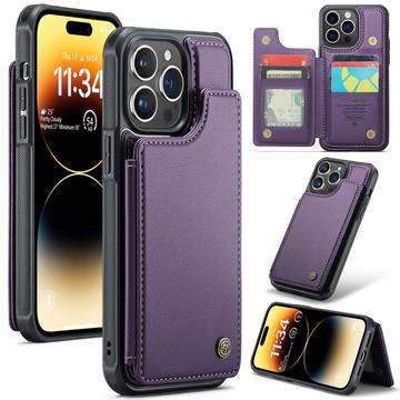 Custodia per iPhone 14 Pro Max Caseme C22 Portafoglio RFID - Viola