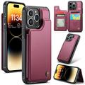Custodia per iPhone 14 Pro Max Caseme C22 Portafoglio RFID - Rossa