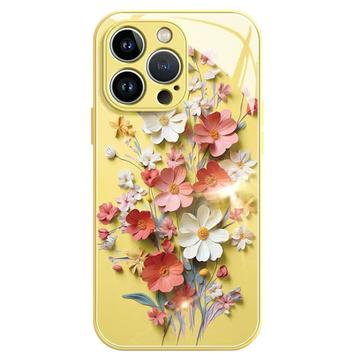 Custodia ibrida per iPhone 14 Pro Max con bouquet di fiori - Gialla