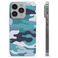 iPhone 14 Pro Custodia TPU - Blu Camo