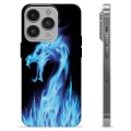 iPhone 14 Pro Custodia TPU - Drago di Fuoco Blu