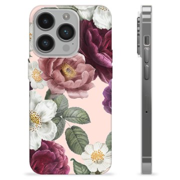 iPhone 14 Pro Custodia TPU - Fiori Romantici