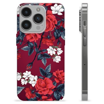 iPhone 14 Pro Custodia TPU - Fiori Vintage