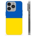Custodia in TPU per iPhone 14 Pro Bandiera Ucraina - Giallo e azzurro