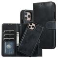 Custodia a portafoglio 2 in 1 in stile vintage per iPhone 14 Pro con coperchio rimovibile