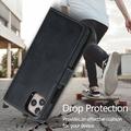 Custodia a portafoglio 2 in 1 in stile vintage per iPhone 14 Pro con coperchio rimovibile