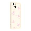 Custodia elegante in TPU antiurto per iPhone 14 con bordi rialzati - Bianca / Arco