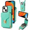 Custodia iPhone 15 Tutto in uno con portafoglio e cinturino