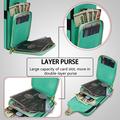 Custodia iPhone 15 Tutto in uno con portafoglio e cinturino - Menta