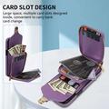 Custodia iPhone 15 Tutto in uno con portafoglio e cinturino - Viola