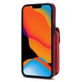 Custodia iPhone 15 Tutto in uno con portafoglio e cinturino - Rossa
