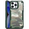 Custodia Ibrida Anti-Shock per iPhone 15 - Camouflage - Verde