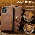 Custodia a Portafoglio Staccabile DG.Ming per iPhone 15 - Marrone