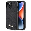 Custodia Guess Disco Metal Script Logo per iPhone 15 - Nera