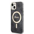 Custodia per iPhone 15 Guess IML 4G - Compatibile con MagSafe - Nera