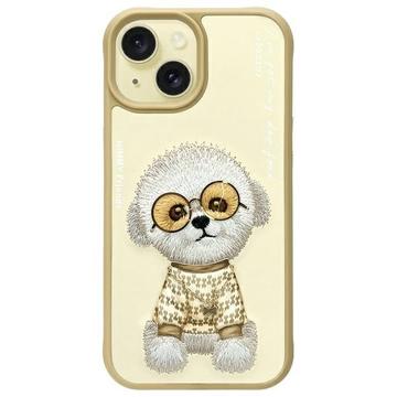 Custodia Cane per iPhone 15 Nimmy Friends Glasses Cool - Khaki