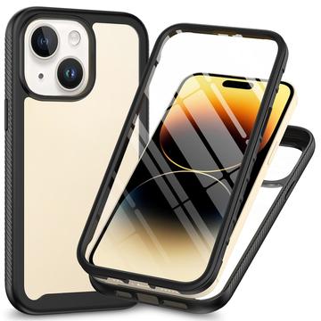 Custodia per iPhone 15 Plus serie 360 Protection - nera / trasparente