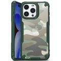 Custodia Ibrida Anti-Shock per iPhone 15 Plus - Camouflage - Verde