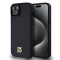 Custodia iPhone 15 Plus DKNY Repeat Pattern Stack Logo - Compatibile con MagSafe - Nero