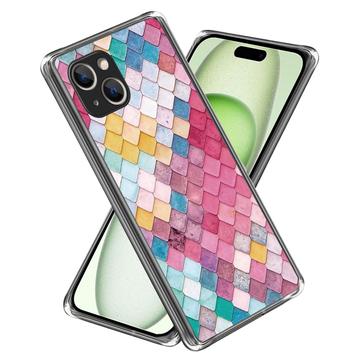 Custodia in TPU Stylish Ultra Sottile per iPhone 15 Plus - Rombo Arcobaleno