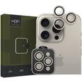 Proteggi Obiettivo Fotocamera Hofi Camring Pro+ per iPhone 15 Pro/15 Pro Max - Bordo Nero / Titanio