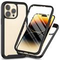 Custodia per iPhone 15 Pro serie 360 Protection - nera / trasparente